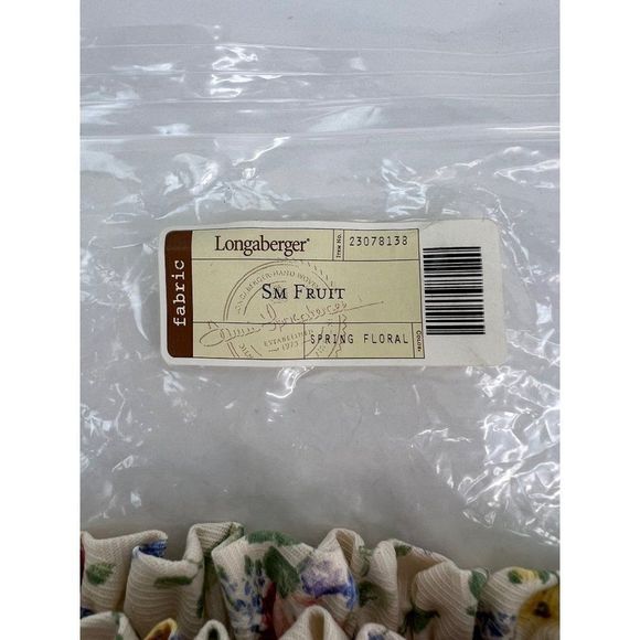 Spring Floral Small Fruit Basket Liner Longaberger - Picture 2 of 7